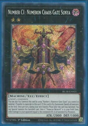 Yugioh - Number C1: Numeron Chaos Gate Sunya *Secret Rare* BLAR-EN021 (NM/M)
