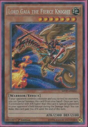 Yugioh Card - Lord Gaia the Fierce Knight *Secret Rare* MVP1-ENS50 (NM)