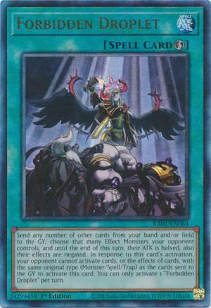Yugioh - Forbidden Droplet *Select Rarity* RA01-EN064 (NM)