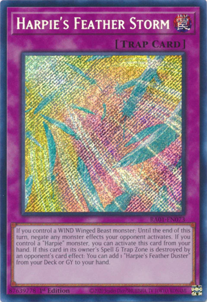 Yugioh - Harpie's Feather Storm *Select Rarity* RA01-EN073 (NM)