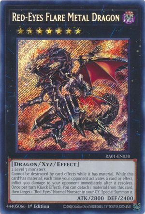 Yugioh - Red-Eyes Flare Metal Dragon *Select Rarity* RA01-EN038 (NM)