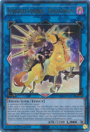 Yugioh - Knightmare Unicorn [Alt Art] *Select Rarity* RA01-EN043 (NM)