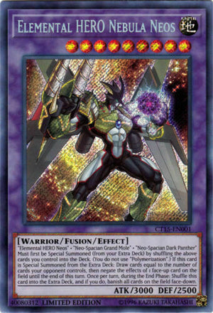 Yugioh Card - Elemental HERO Nebula Neos *Secret Rare* CT15-EN001 (NM)