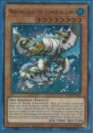 Yugioh Card - Moulinglacia the Elemental Lord *Super Rare* FLOD-ENSE2 (NM/M)
