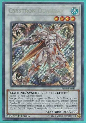 Yugioh Card - Crystron Quandax *Secret Rare* BLRR-EN083 (NM/M)