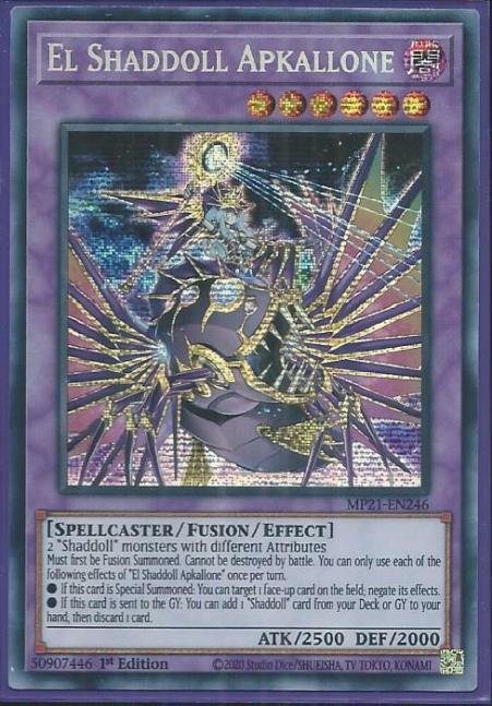 Yugioh - El Shaddoll Apkallone *Prismatic Secret Rare* MP21-EN246 (NM)