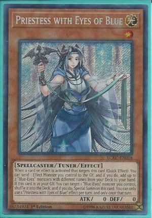 Yugioh Card - Priestess with Eyes of Blue *Secret Rare* LCKC-EN016 (NM)