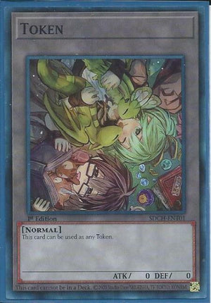 Yugioh - Aussa & Wynn Token *Super Rare* SDCH-ENT01 (NM)