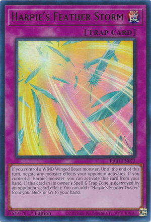 Yugioh - Harpie's Feather Storm *Select Rarity* RA01-EN073 (NM)