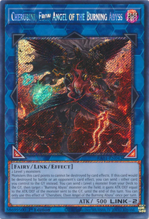 Yugioh - Cherubini, Ebon Angel of the Burning Abyss *Select Rarity* RA01-EN042 (