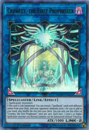 Yugioh Card - Crowley, the First Propheseer *Ultra Rare* DUPO-EN028 (NM/M)