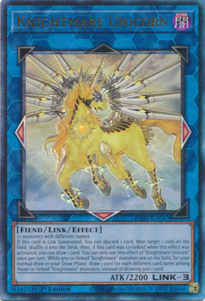 Yugioh - Knightmare Unicorn *Select Rarity* RA01-EN043 (NM)