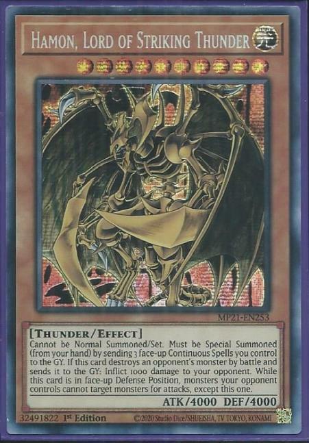 Yugioh - Hamon, Lord of Striking Thunder *PScr* MP21-EN253 (NM)