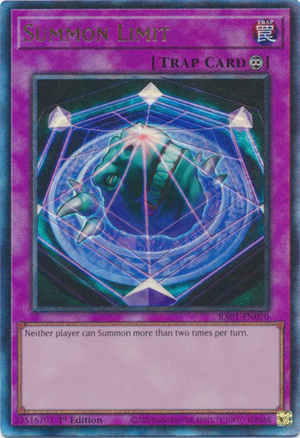 Yugioh - Summon Limit *Select Rarity* RA01-EN070 (NM)