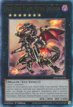 Yugioh - Red-Eyes Flare Metal Dragon *Select Rarity* RA01-EN038 (NM)
