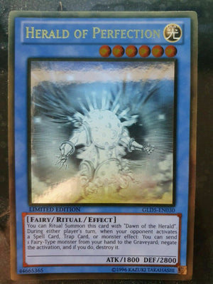 Yugioh Card - Herald of Perfection *Ghost Gold Rare* GLD5-EN030 (NM)