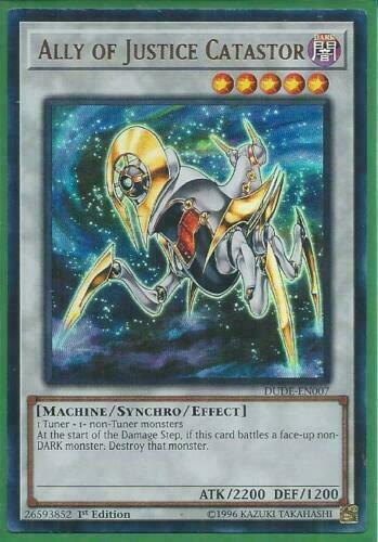 Yugioh Card - Ally of Justice Catastor *Ultra Rare* DUDE-EN007 (NM/M)
