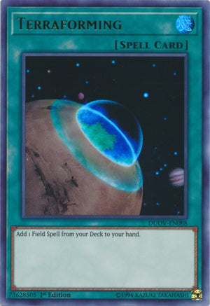 Yugioh Card - Terraforming *Ultra Rare* DUOV-EN085 (NM)