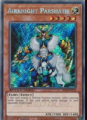 Yugioh - Airknight Parshath *Secret Rare* SBCB-EN132 (NM/M)
