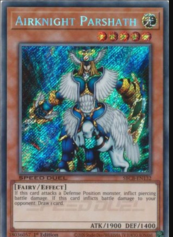 Yugioh - Airknight Parshath *Secret Rare* SBCB-EN132 (NM/M)