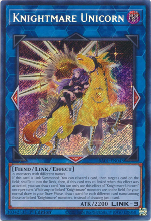 Yugioh - Knightmare Unicorn [Alt Art] *Select Rarity* RA01-EN043 (NM)