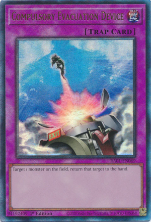 Yugioh - Compulsory Evacuation Device *Select Rarity* RA01-EN069 (NM)