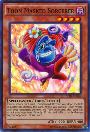 Yugioh Card - Toon Masked Sorcerer *Super Rare* AP08-EN006 (NM)