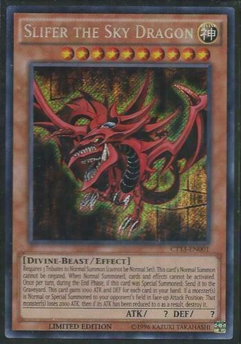 Yugioh Card - Slifer the Sky Dragon *Secret Rare* CT13-EN001 (NM)