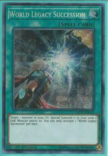 Yugioh Card - World Legacy Succession *Prismatic Secret Rare* MP19-EN038 (NM/M)