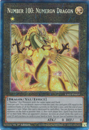 Yugioh - Number 100: Numeron Dragon *Select Rarity* RA01-EN039 (NM)