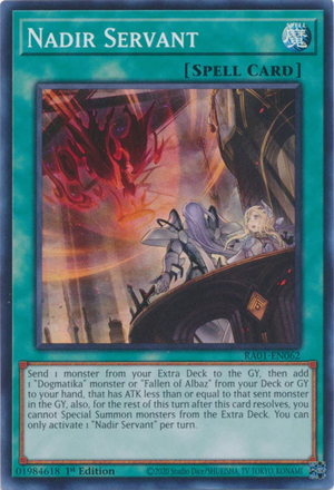 Yugioh - Nadir Servant *Select Rarity* RA01-EN062 (NM)