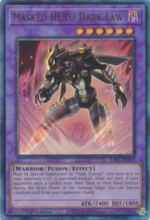 Yugioh - Masked HERO Dark Law *Select Rarity* RA01-EN025 (NM)