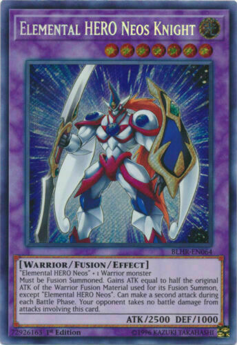 Yugioh Card - Elemental HERO Neos Knight *Secret Rare* BLHR-EN064 (NM/M)