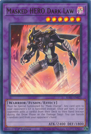 Yugioh - Masked HERO Dark Law *Select Rarity* RA01-EN025 (NM)