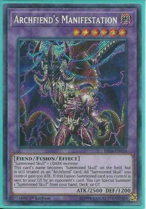 Yugioh Card - Archfiend’s Manifestation *Secret Rare* FIGA-EN034 (NM/M)