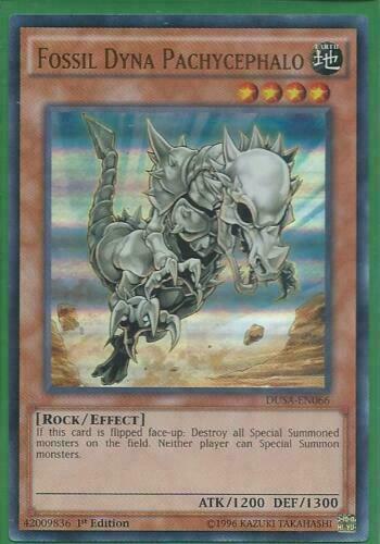 Yugioh Card - Fossil Dyna Pachycephalo *Ultra Rare* DUSA-EN066 (NM/M)