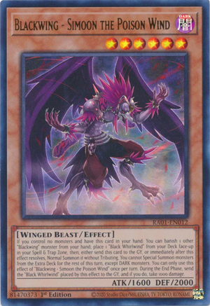 Yugioh - Blackwing - Simoon the Poison Wind *Select Rarity* RA01-EN012 (NM)