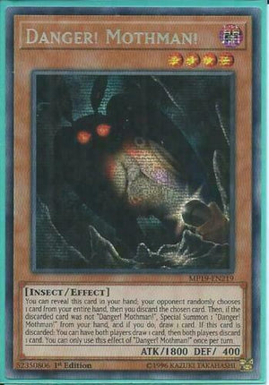 Yugioh Card - Danger! Mothman! *Prismatic Secret Rare* MP19-EN219 (NM)