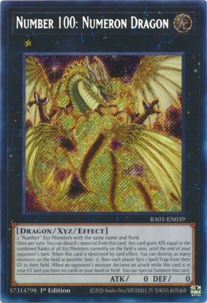 Yugioh - Number 100: Numeron Dragon *Select Rarity* RA01-EN039 (NM)