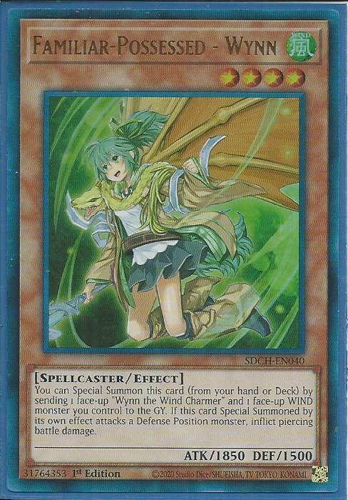 Yugioh - Familiar-Possessed - Wynn [Alt Art] *Ultra Rare* SDCH-EN040 (NM/M)