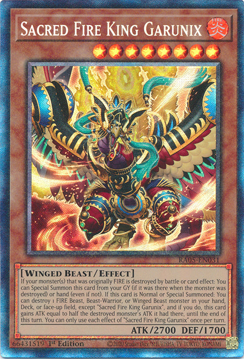 Yugioh - Sacred Fire King Garunix *Select Rarity* RA05-EN031 (NM)