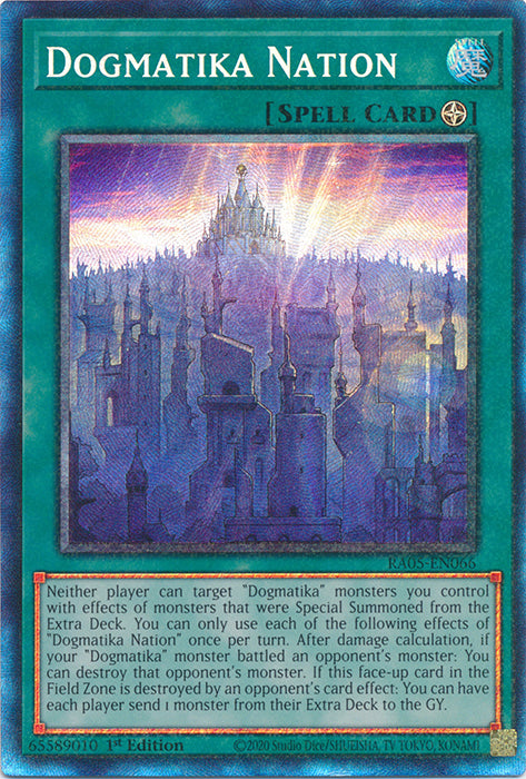 Yugioh - Dogmatika Nation *Select Rarity* RA05-EN066 (NM)
