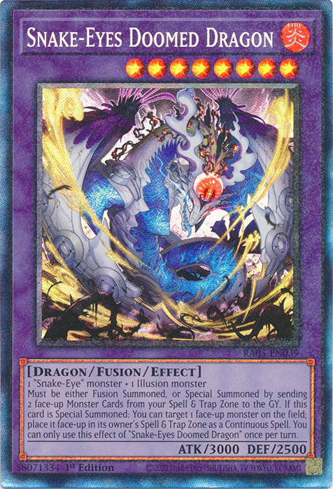 Yugioh - Snake-Eyes Doomed Dragon *Select Rarity* RA05-EN039 (NM)