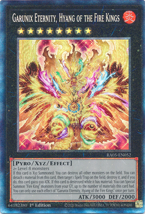 Yugioh - Garunix Eternity, Hyang of the Fire Kings *Select Rarity* RA05-EN052 (NM)
