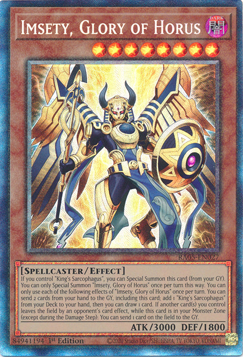 Yugioh - Imsety, Glory of Horus *Select Rarity* RA05-EN027 (NM)