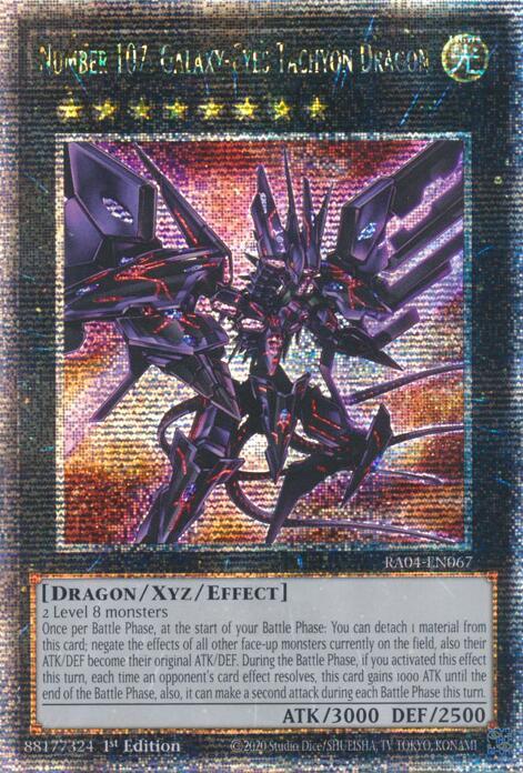 Yugioh - Number 107: Galaxy-Eyes Tachyon Dragon *QCSR* RA04-EN067 (NM)