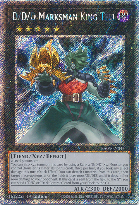 Yugioh - D/D/D Marksman King Tell *Select Rarity* RA05-EN047 (NM)