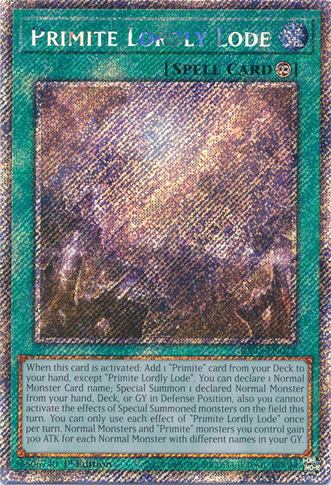 Yugioh - Primite Lordly Lode *Select Rarity* RA05-EN072 (NM)