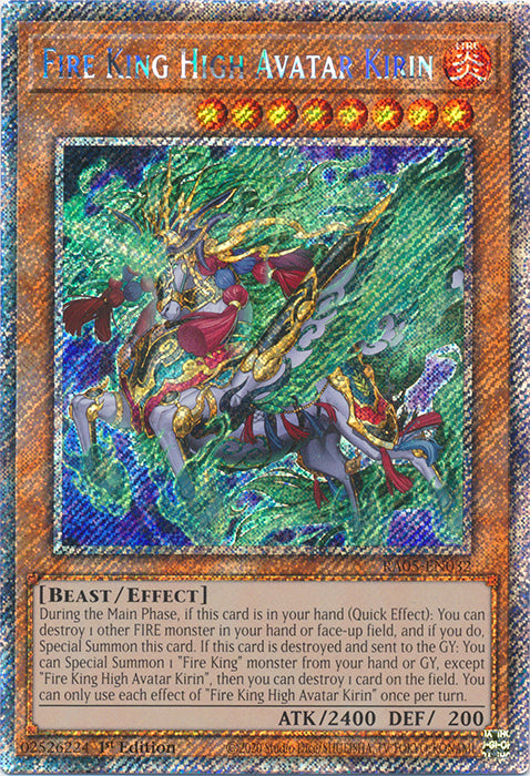 Yugioh - Fire King High Avatar Kirin *Select Rarity* RA05-EN032 (NM)