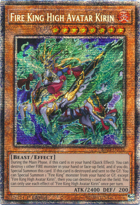 Yugioh - Fire King High Avatar Kirin *Select Rarity* RA05-EN032 (NM)